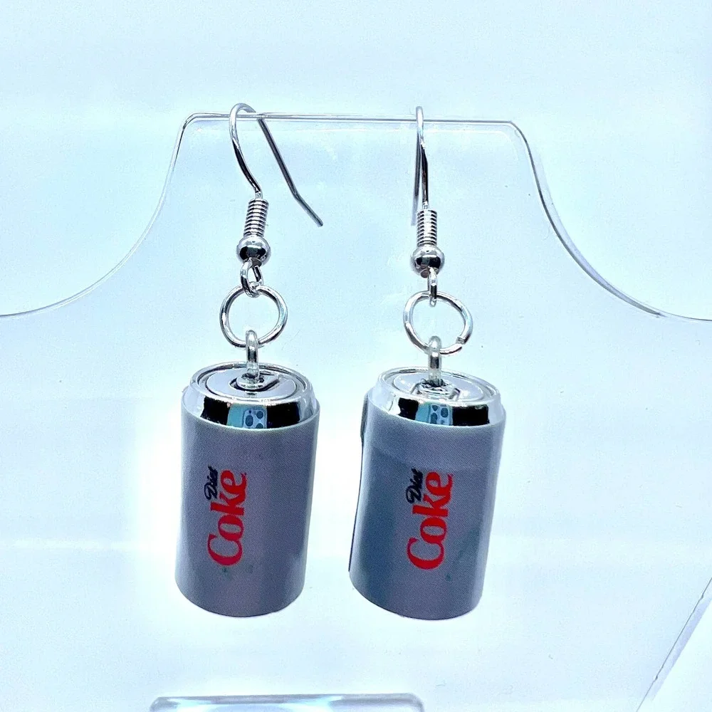 Diet Coke Earrings - Drink Earrings - Soda Earrings - Coca Cola Earrings - Picture 2 of 10